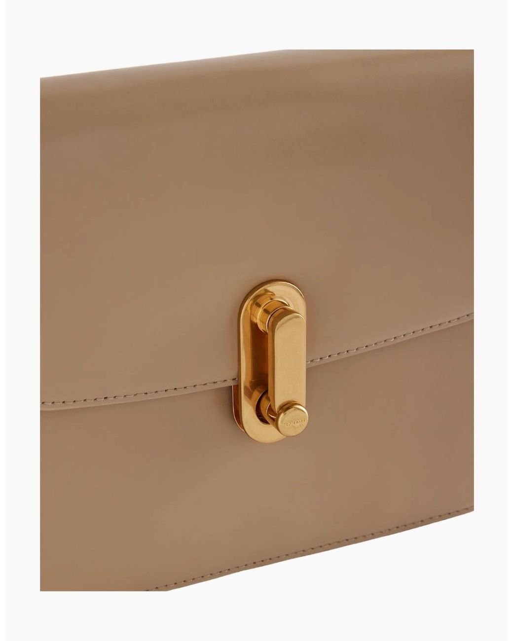 Ted Baker Natural Kkayli Polished Leather Taupe Satchel Bag