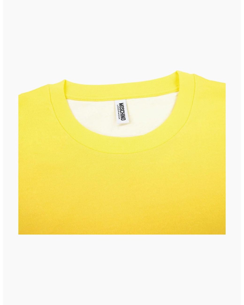 Moschino Yellow Underwear Logo Tape Lounge T Shirt for men