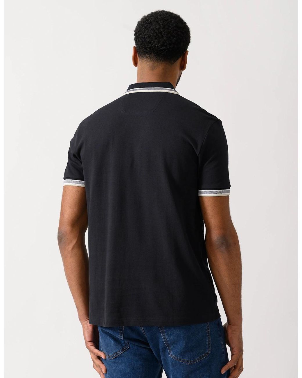 Boss Black Boss Paddy Cotton-Piqué Polo Shirt With Contrast Logo for men