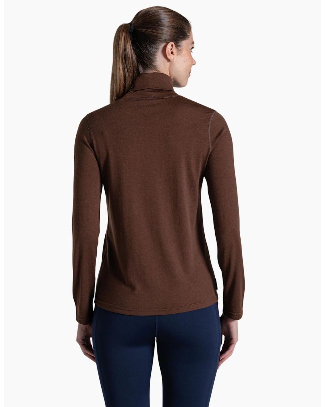 Craghoppers Brown Ladies Charadrion Merino Wool Long-Sleeved T-Shirt