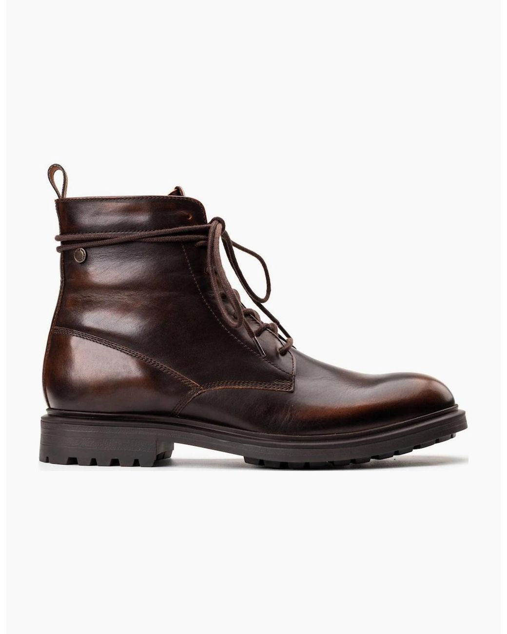 Base London Brown Brunel 7 Eyelet Boot for men