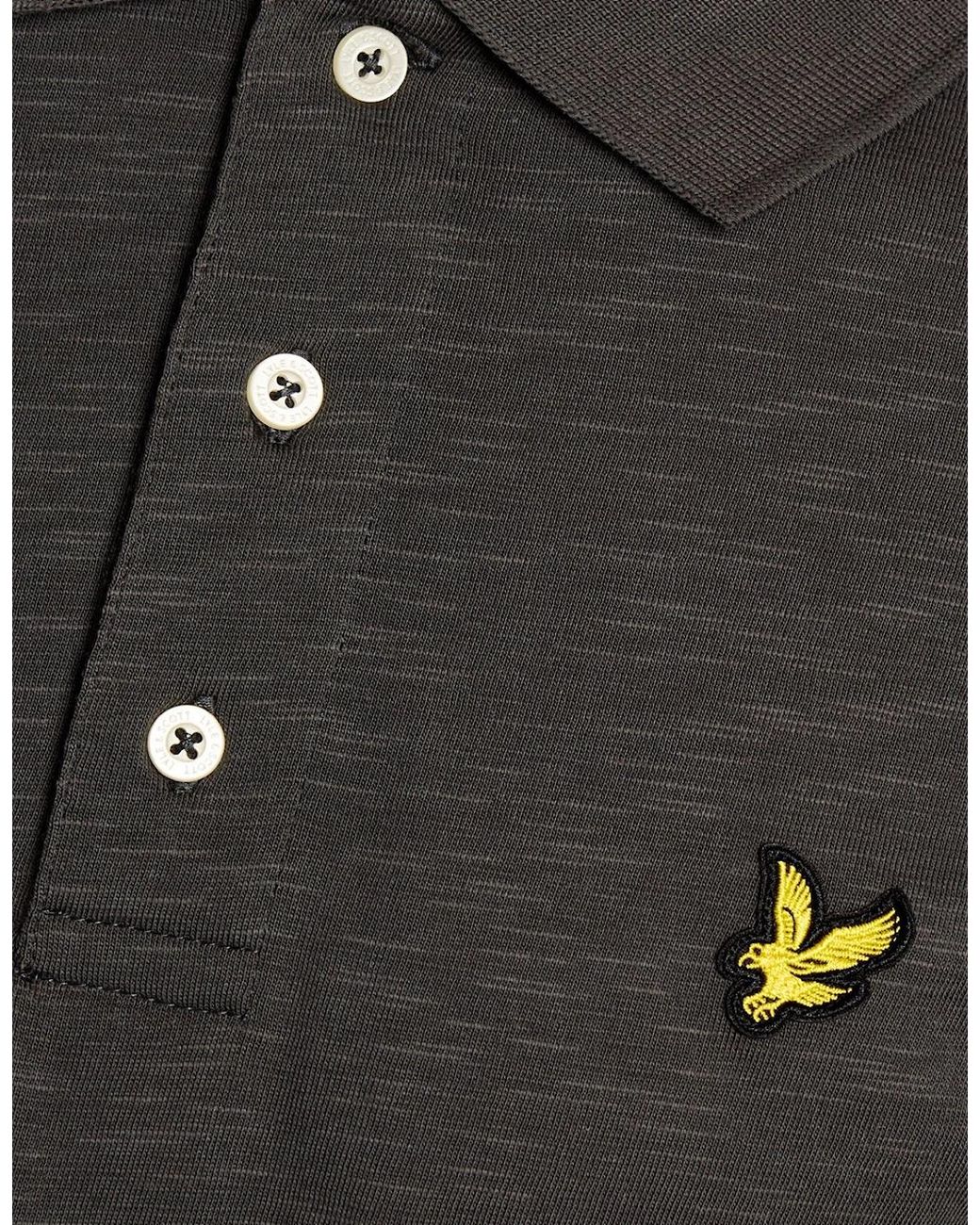 Lyle & Scott Gray Fine Cotton Slub Polo Shirt for men