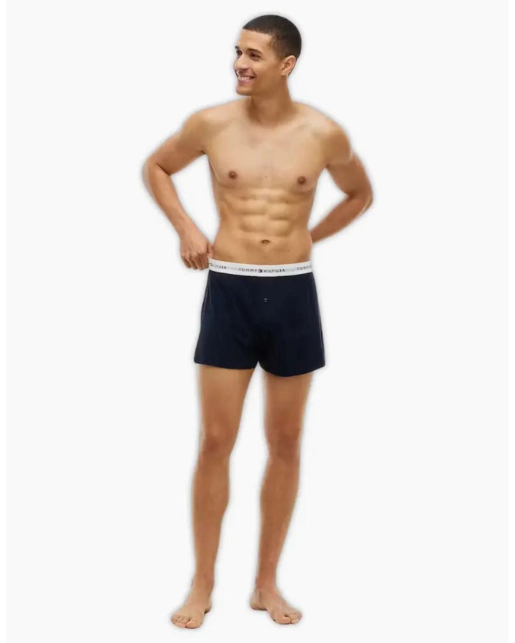 Tommy Hilfiger Red 2-Pack Flag Print Jersey Boxer Shorts, Burguny for men