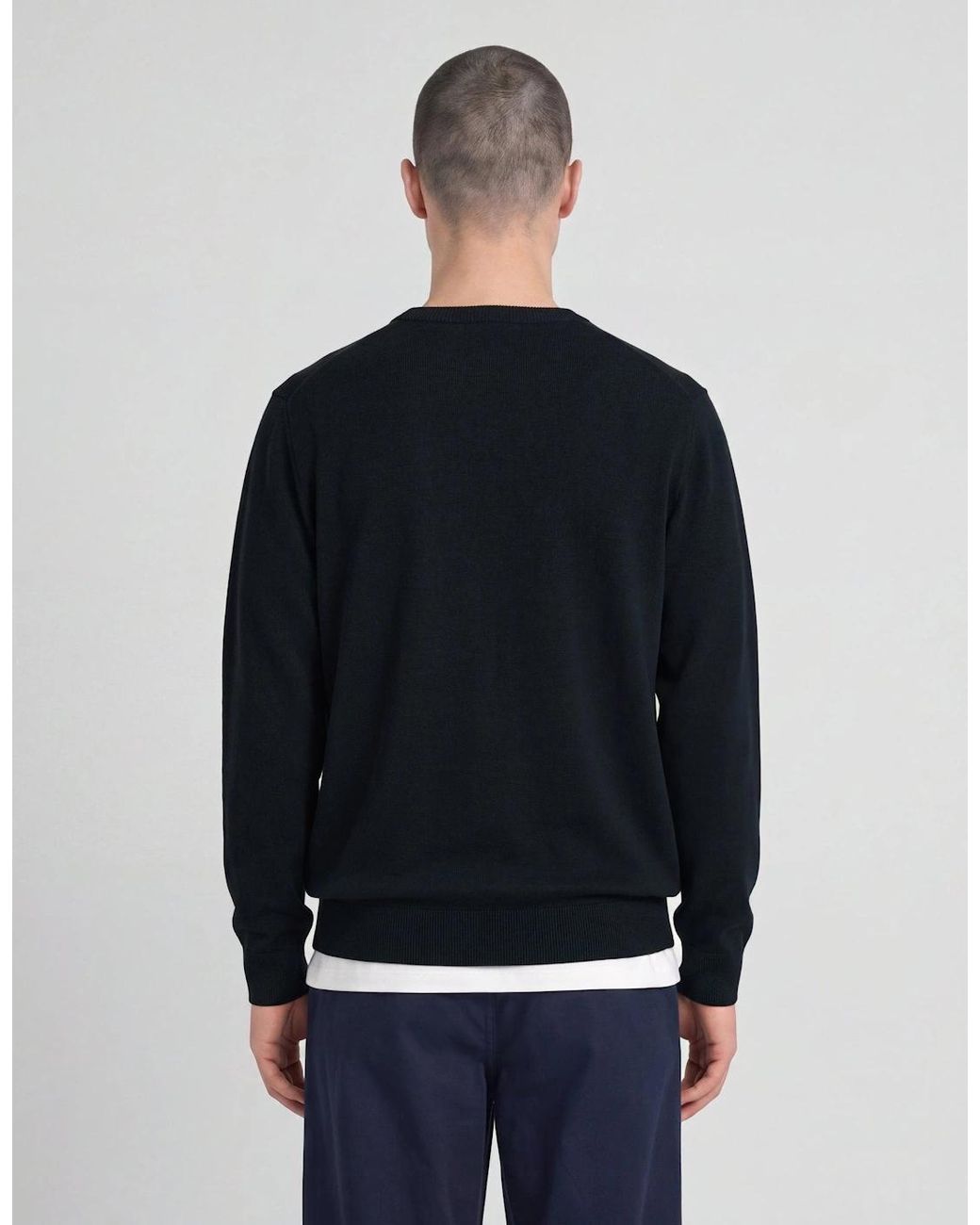 Lyle & Scott Blue Archive Knitted Crew Neck Jumper for men