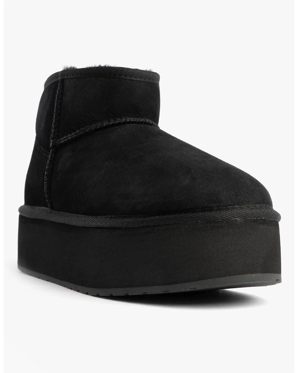 EMU Black Australia Stinger Micro Flatform Sheepskin Boot