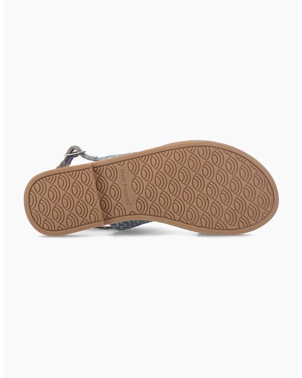 Hush Puppies Blue Helene Sandal Wide Fit Cross Strap Sandals