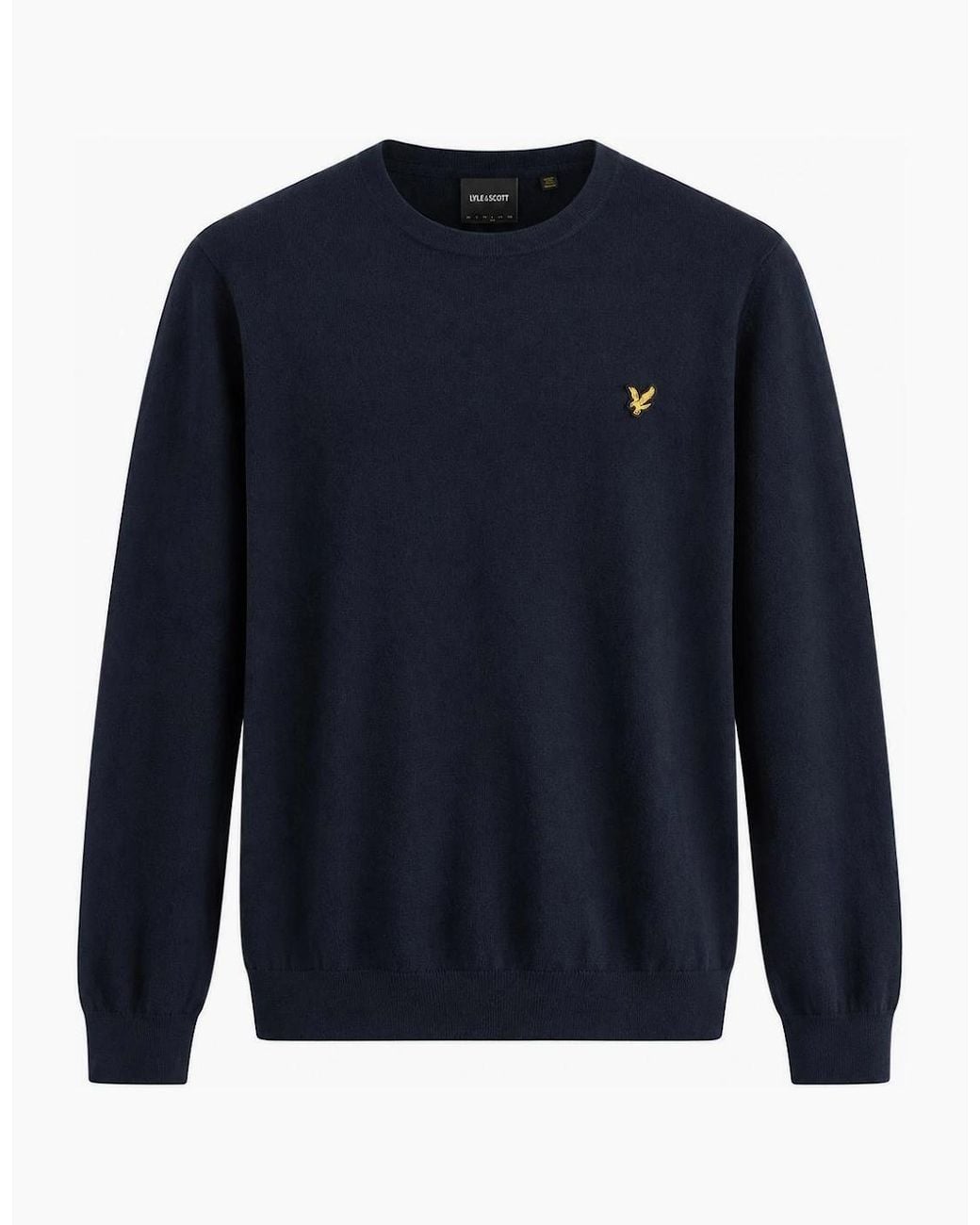 Lyle & Scott Blue Lyle & Scott Merino Crew Neck Jumper Dark for men