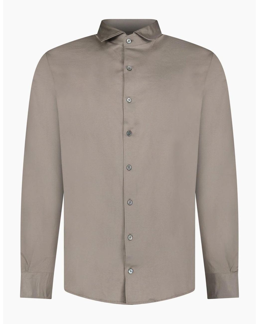 Gran Sasso Gray Mercerized Cotton Jersey Shirt for men