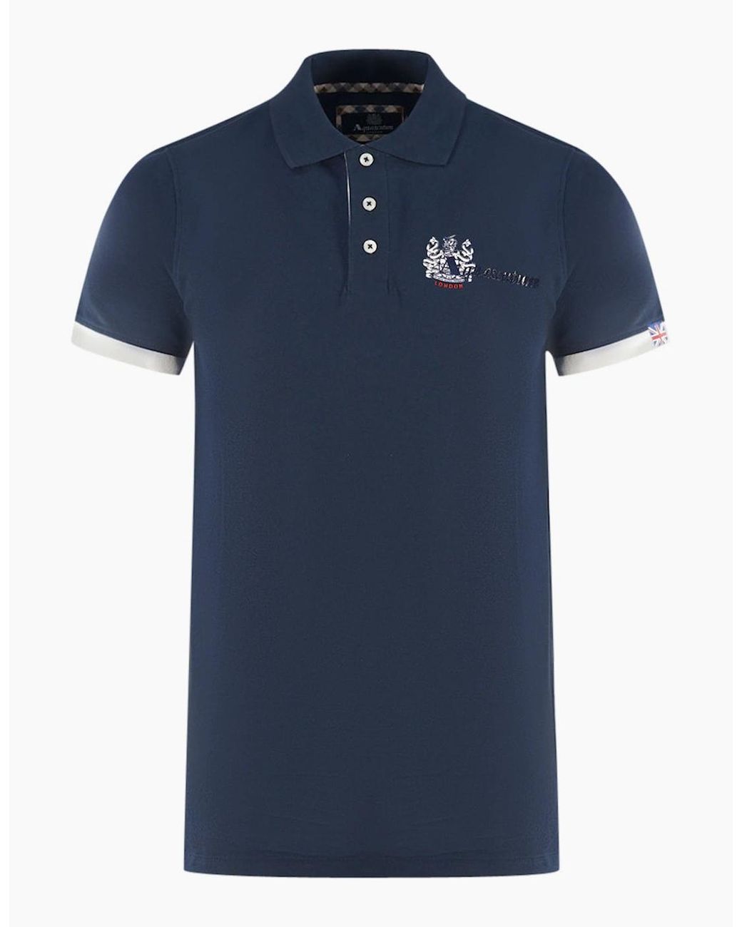 Aquascutum Blue London Aldis Polo Shirt for men