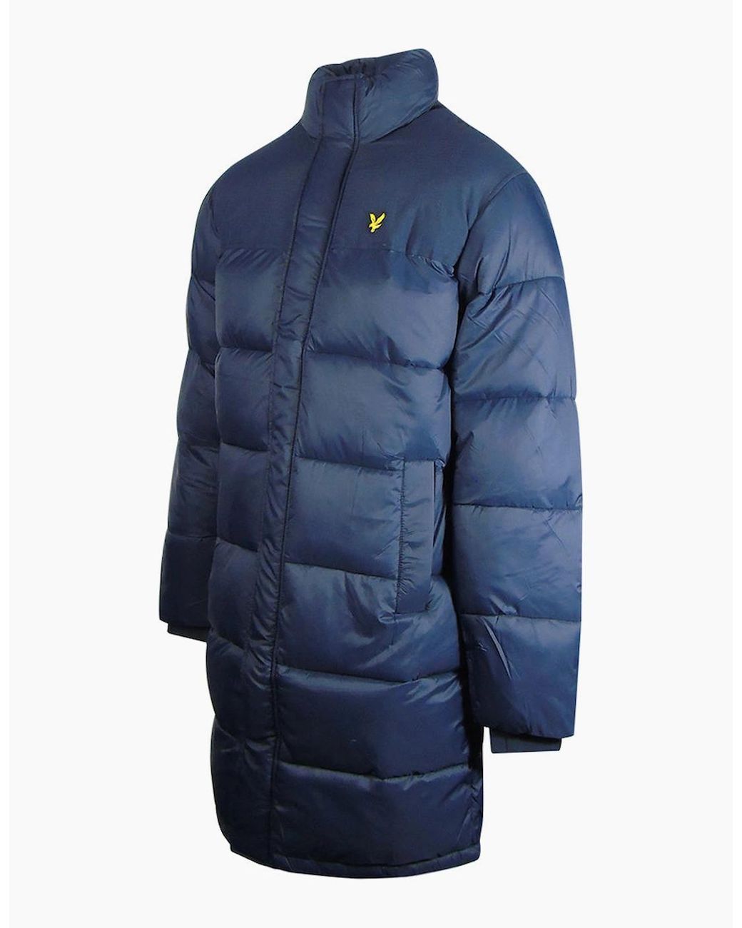 Lyle & Scott Blue Lyle & Scott Longline Wadded Puffer Jacket for men