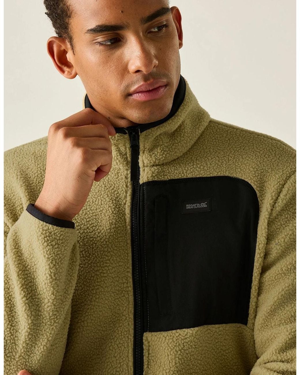 Regatta White Frankie Borg Fleece Jacket for men