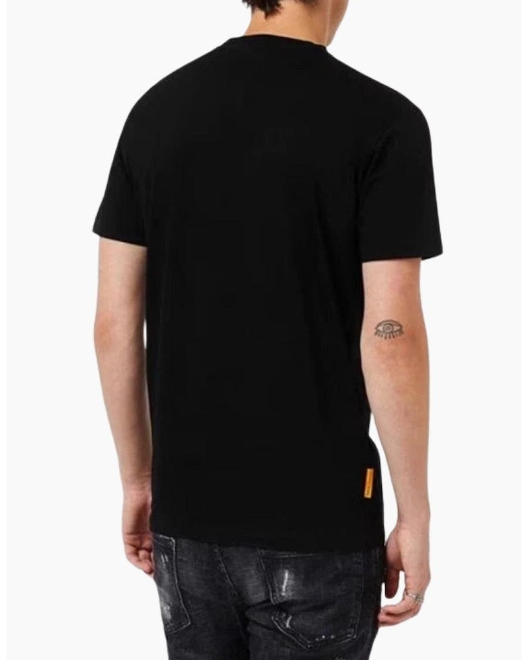 DSquared² Black Pac Dsq2 Logo T-Shirt for men