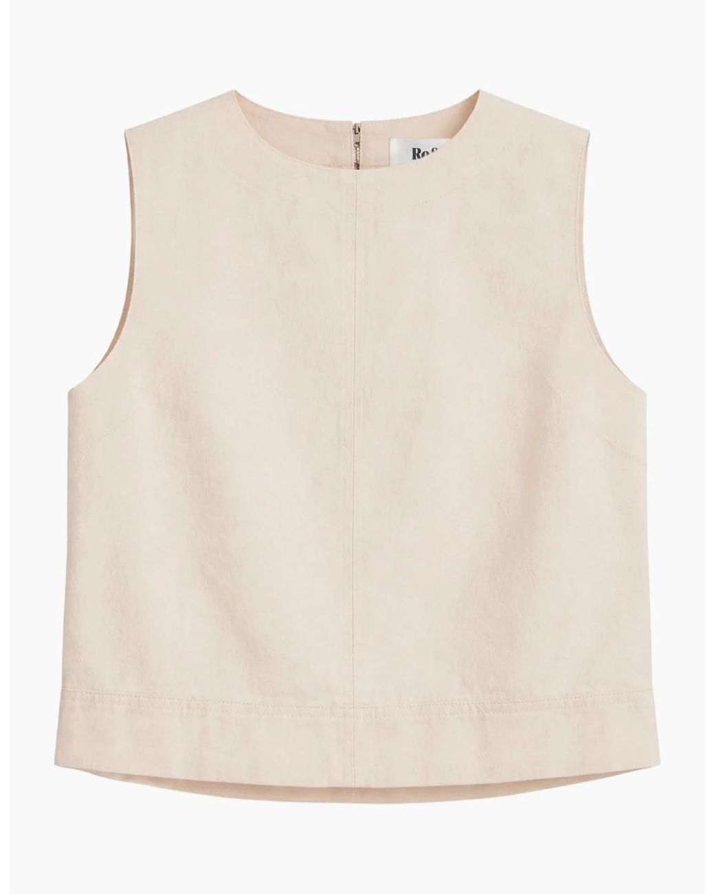 Ro&zo Natural Ecru Cotton Twill Shell Top