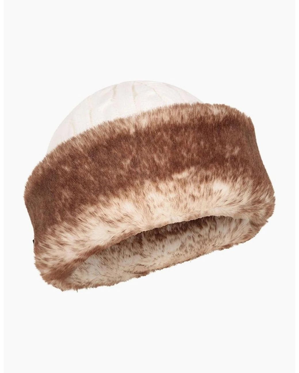 Mountain Warehouse White Ladies Faux Fur Winter Hat