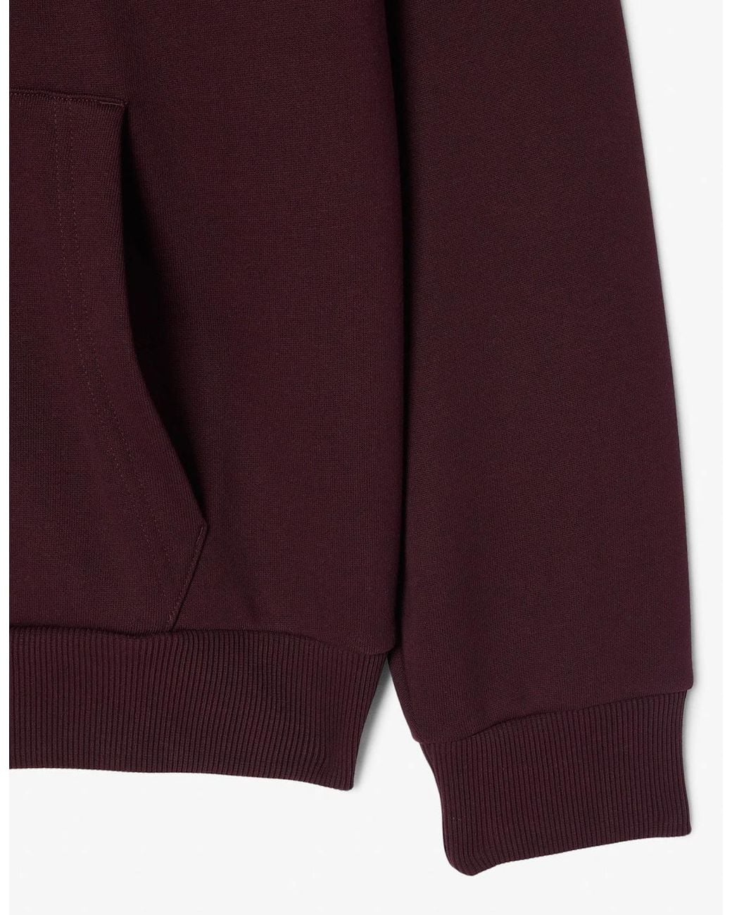 Lacoste Purple Fleece Classic Fit Hoodie for men