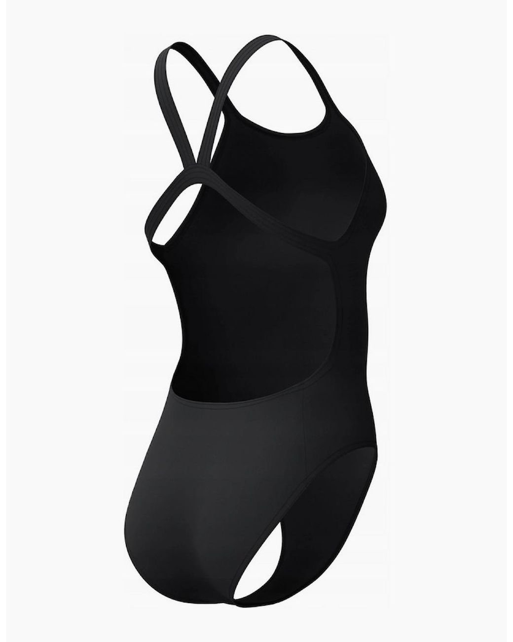 Speedo Black Ladies Solid Endurasoft Leaderback One Piece Swimsuit