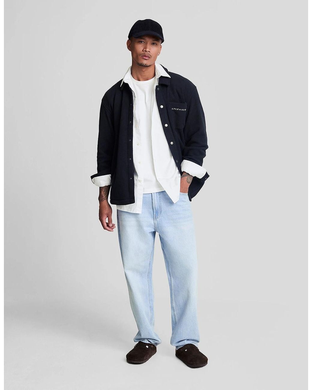 Lyle & Scott White Cotton Poplin Shirt for men
