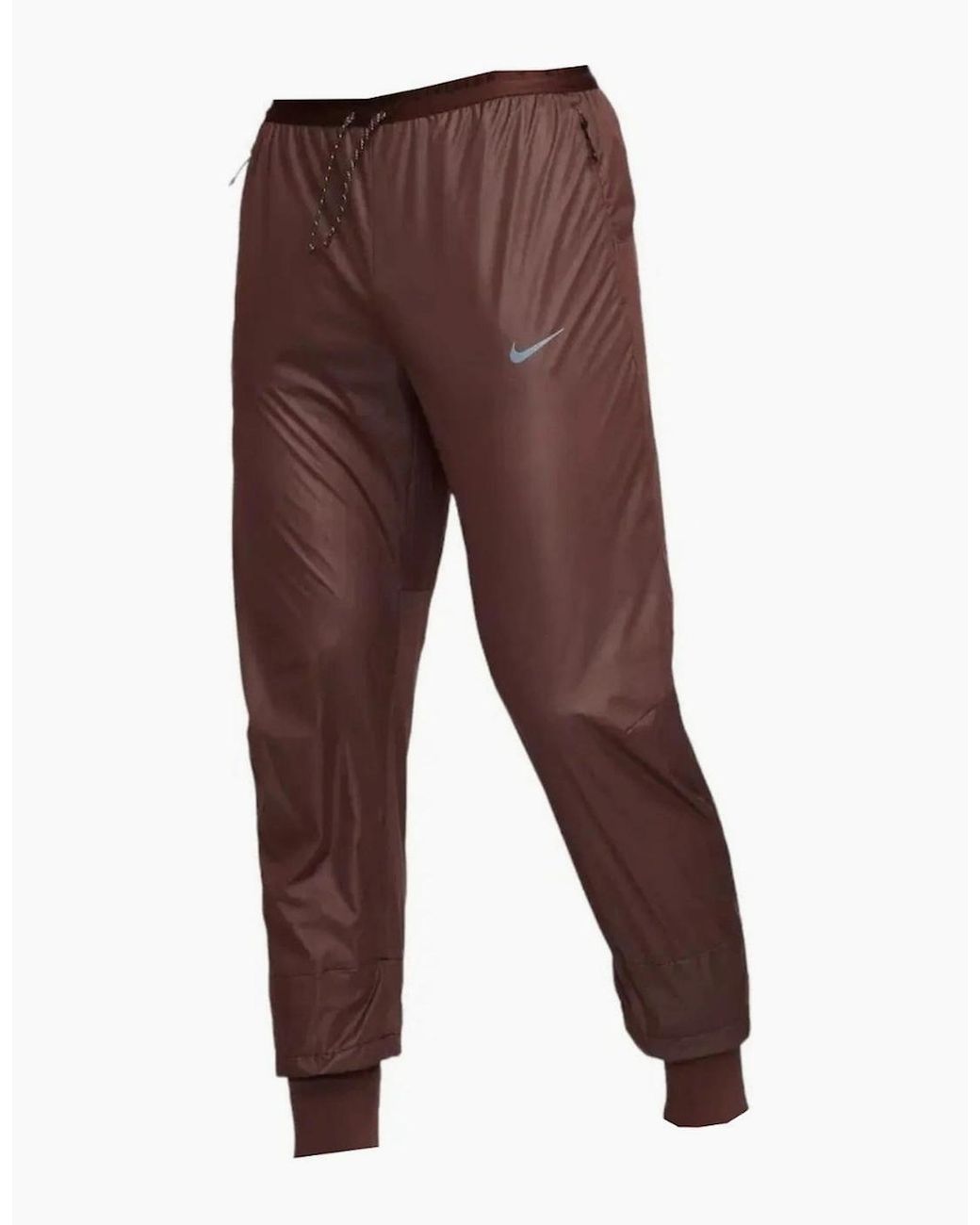Nike Brown Plain Dark Running Trousers for men