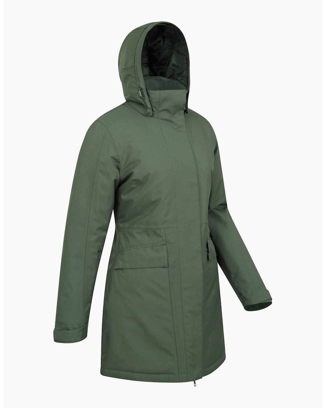 Mountain Warehouse Green Ladies Rain On Waterproof Padded Jacket