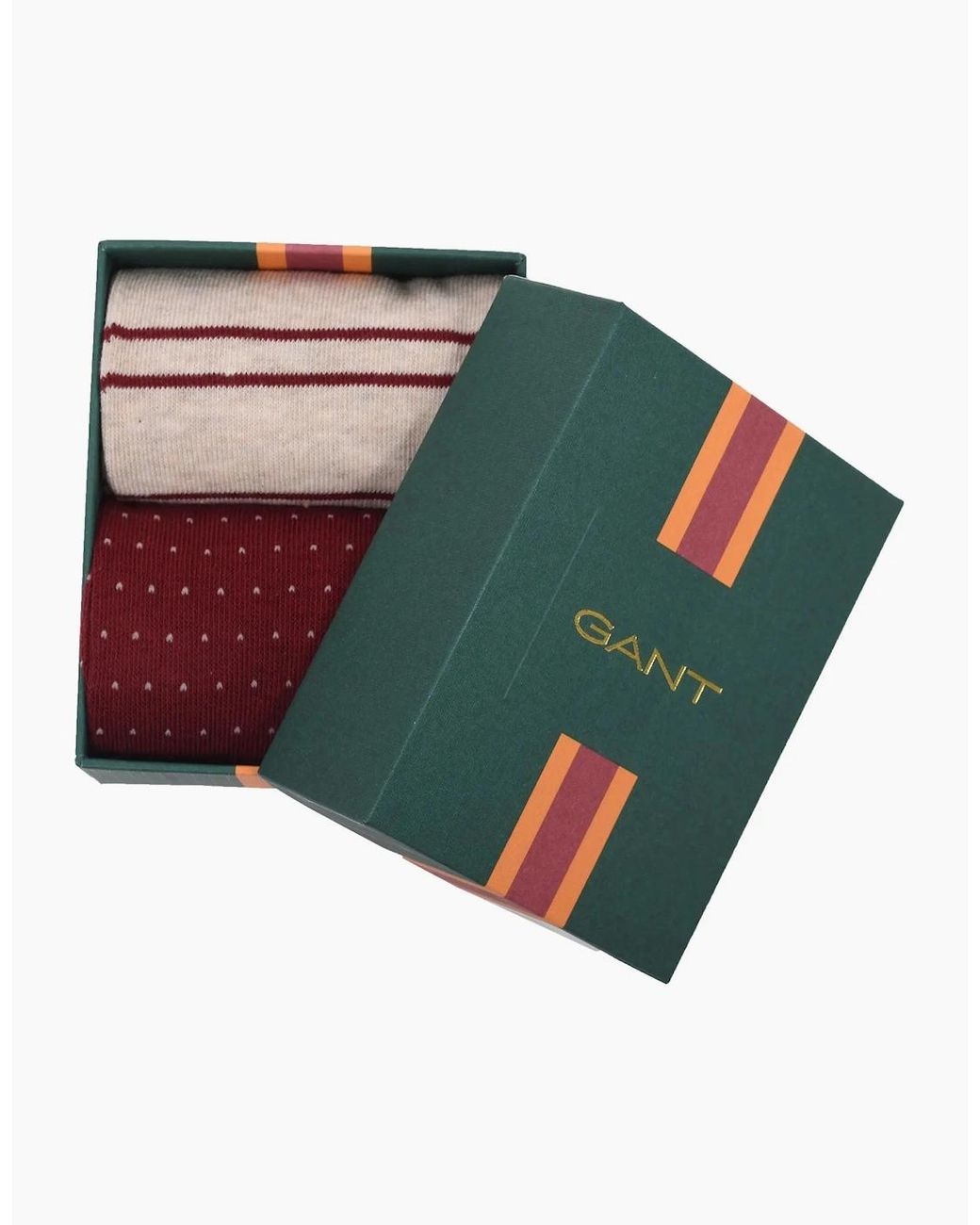 Gant Multicolor Stripe And Mini Dot 2Pk Socks for men
