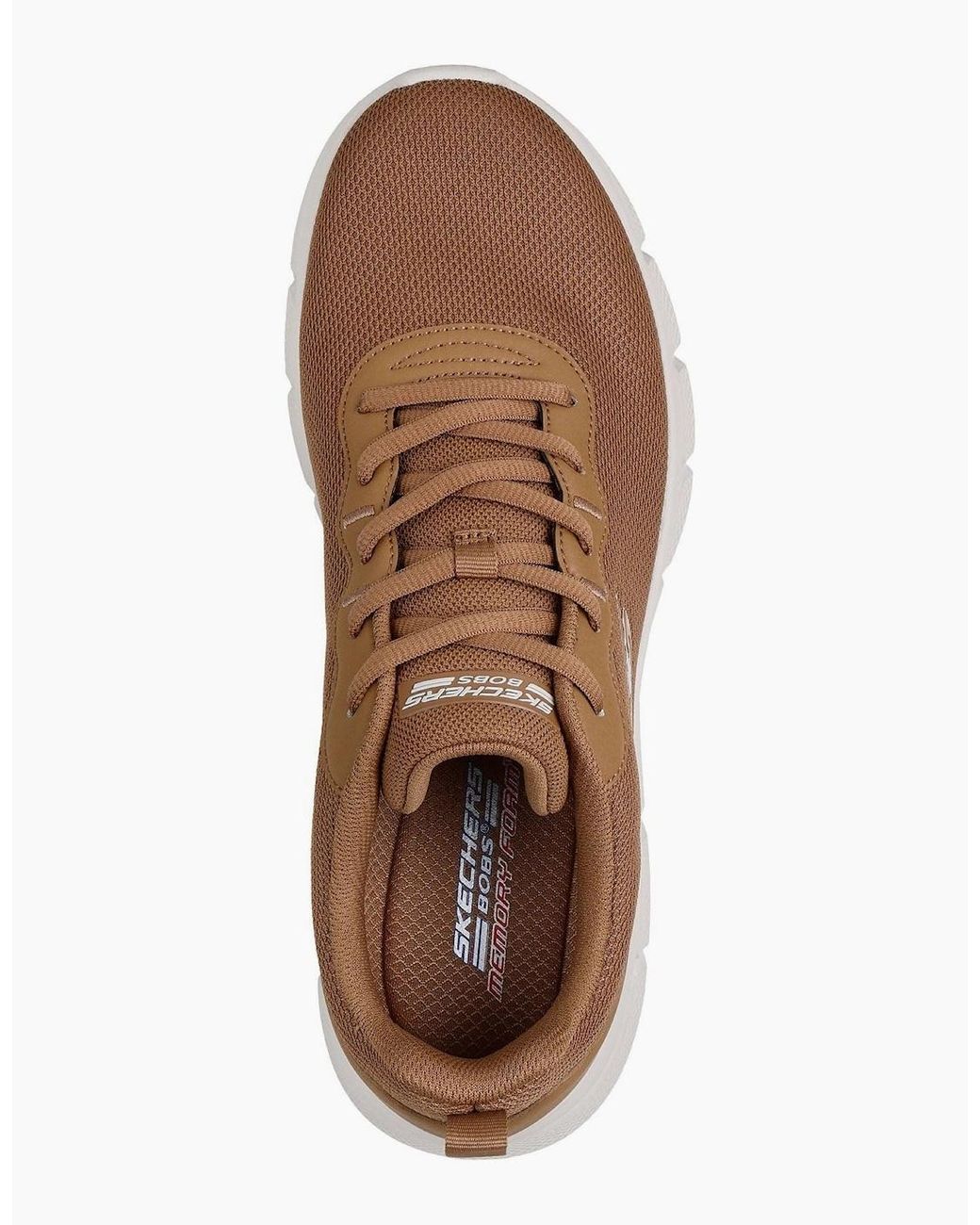 Skechers Brown Bobs B Flex Icy Edge Textile Chestnut Trainers for men