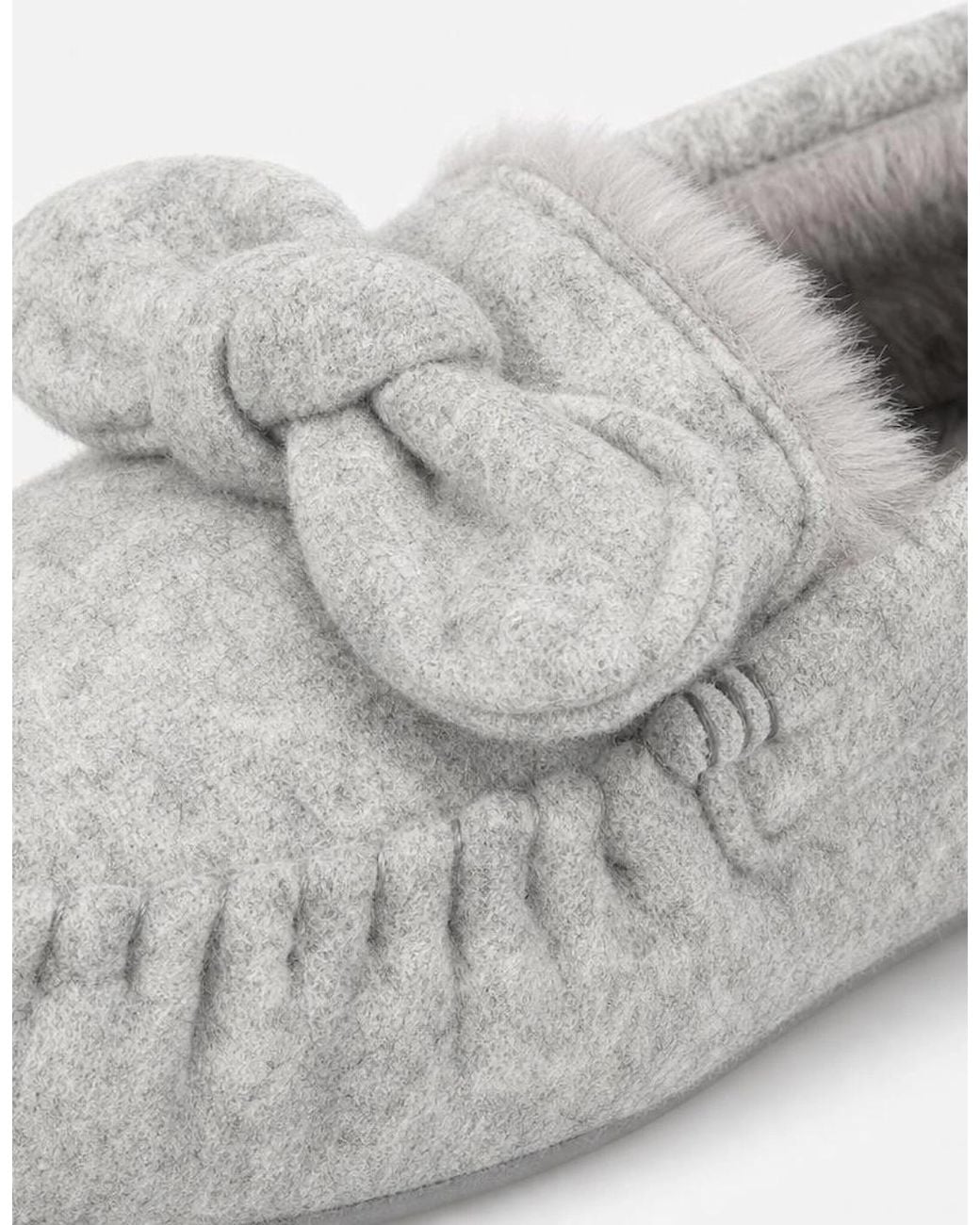 Totes Gray Isotoner Brushed Marl Moccasin Slippers Moccasins