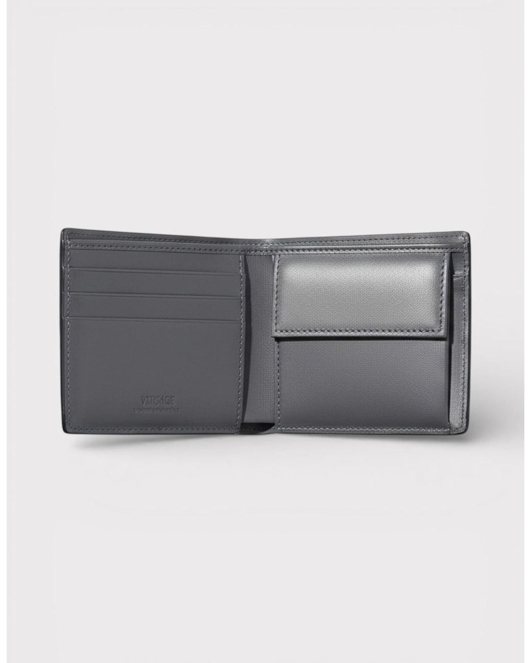Versace Gray Medusa Bifold Wallet for men