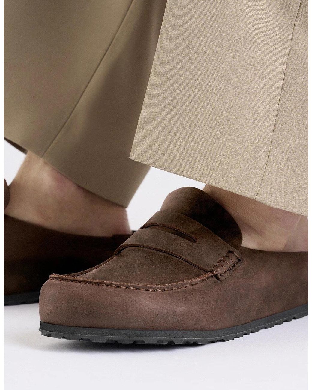 Birkenstock Brown Naples Wrapped Leather for men