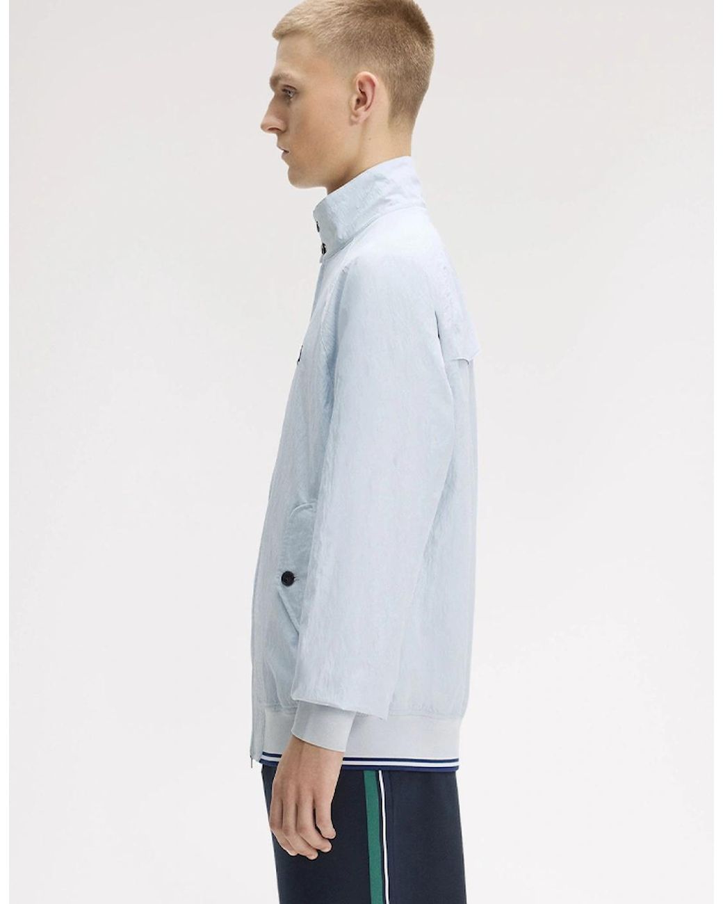 Fred Perry Blue Crinkle Harrington Jacket