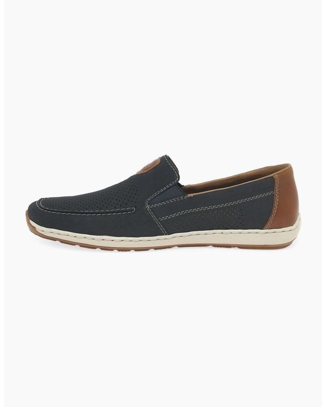 Rieker Blue Mariner Slip On Boat Shoes for men