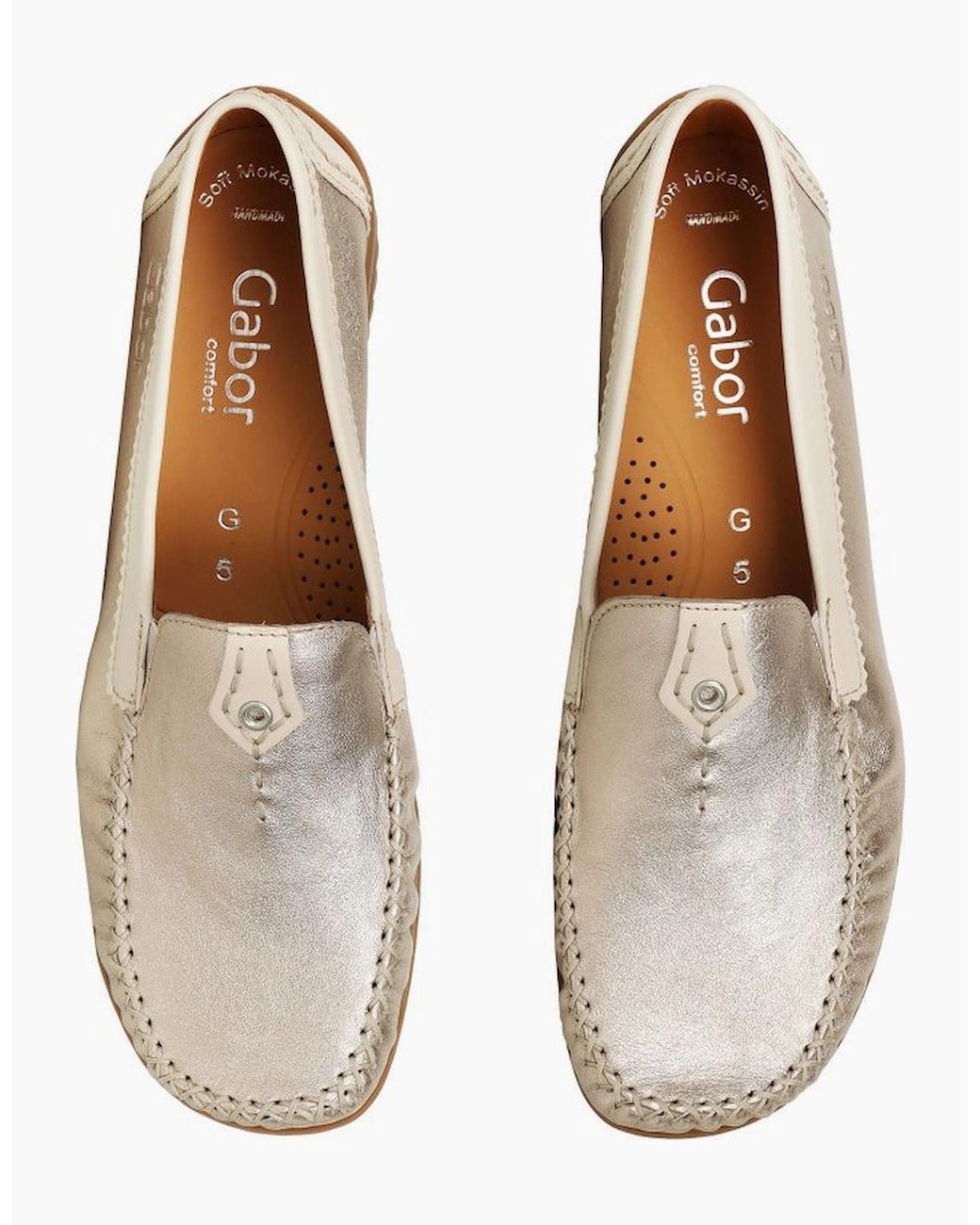 Gabor White California Sporty Moccasins