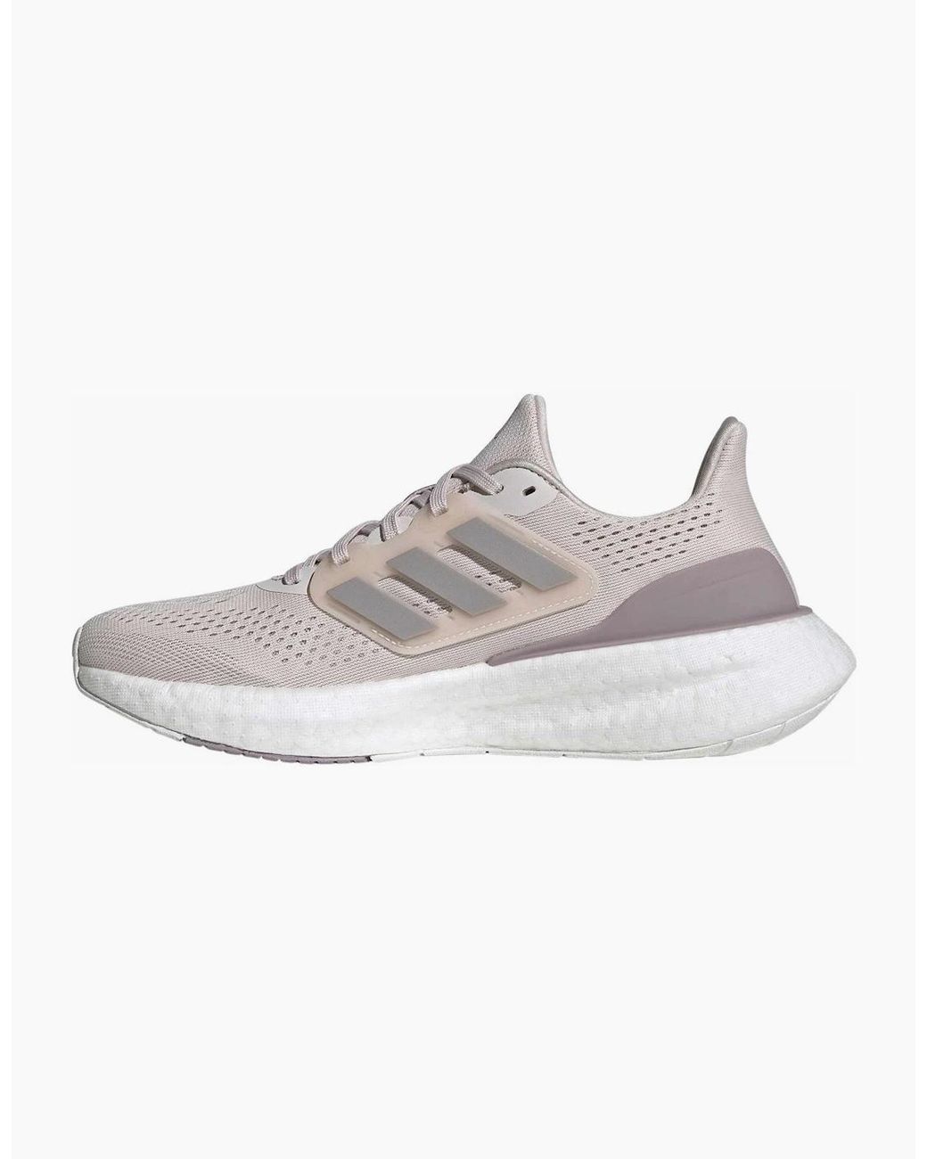 Adidas Gray Pureboost 23 Road Running Lace Up Sneakers