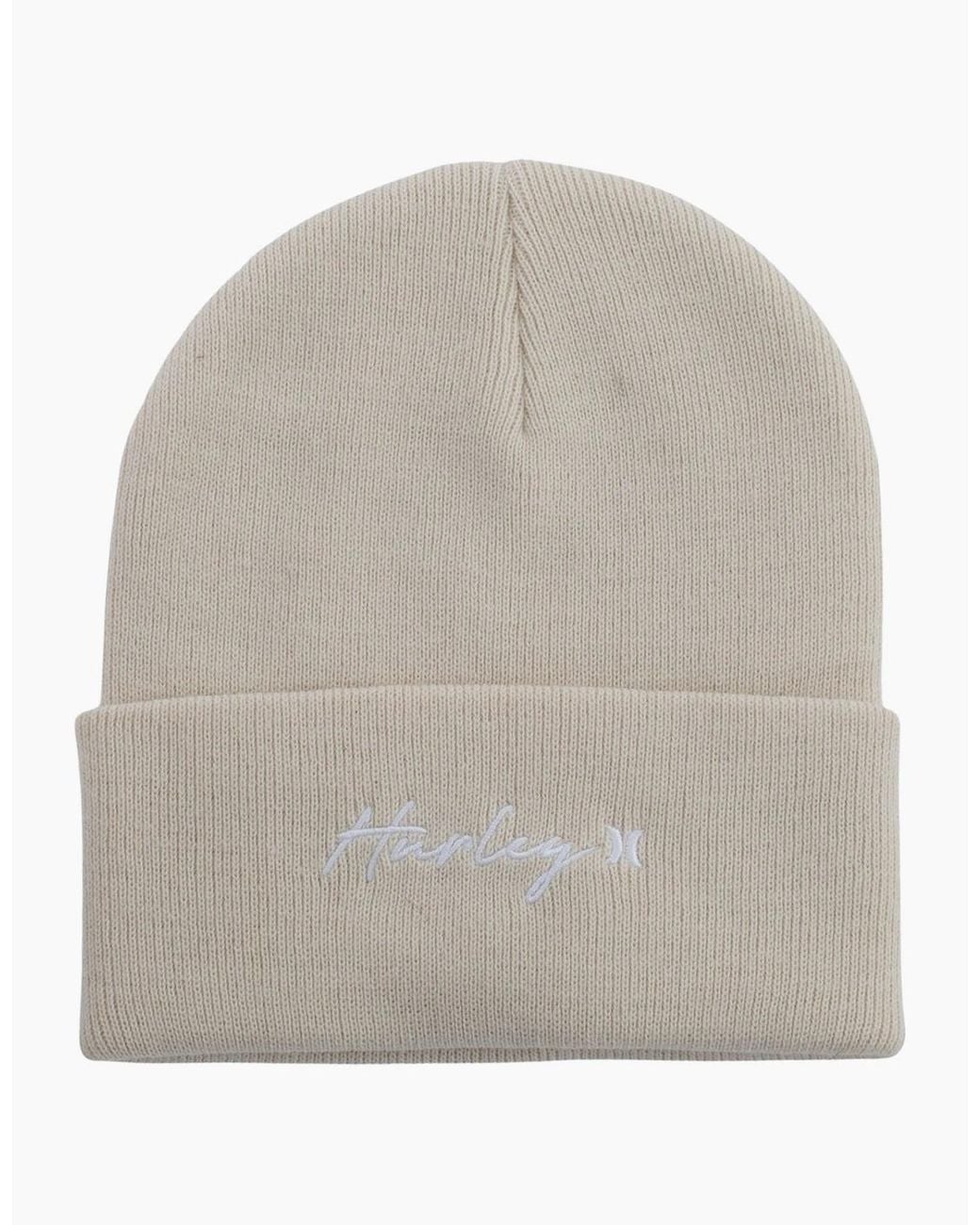Hurley Gray Script Cuff 2.0 Fixed Cuff Beanie