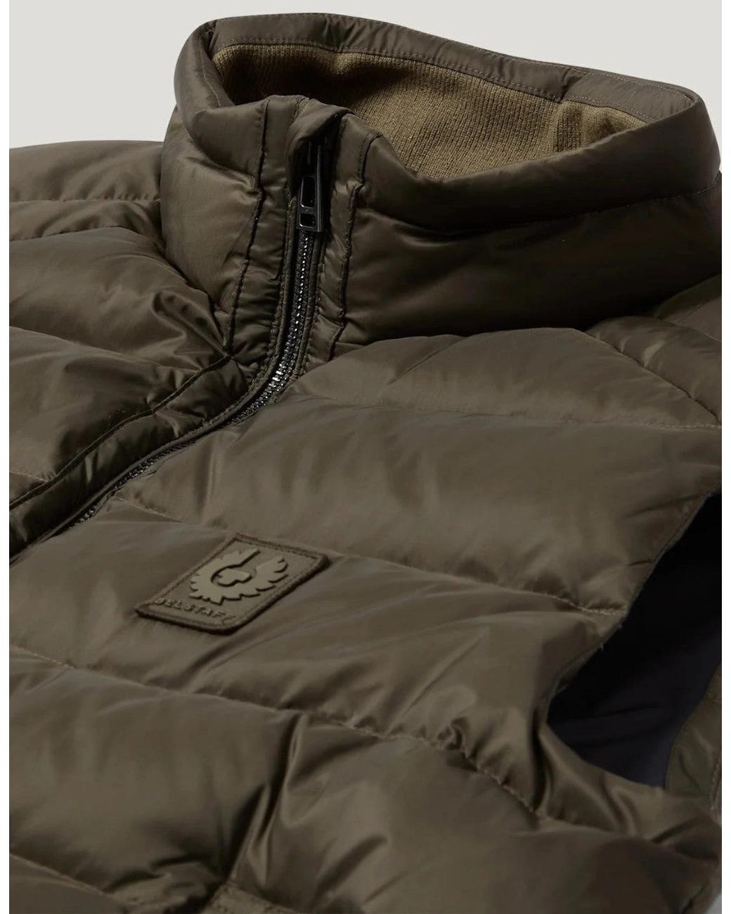 Belstaff Green Compound Gilet Khaki for men