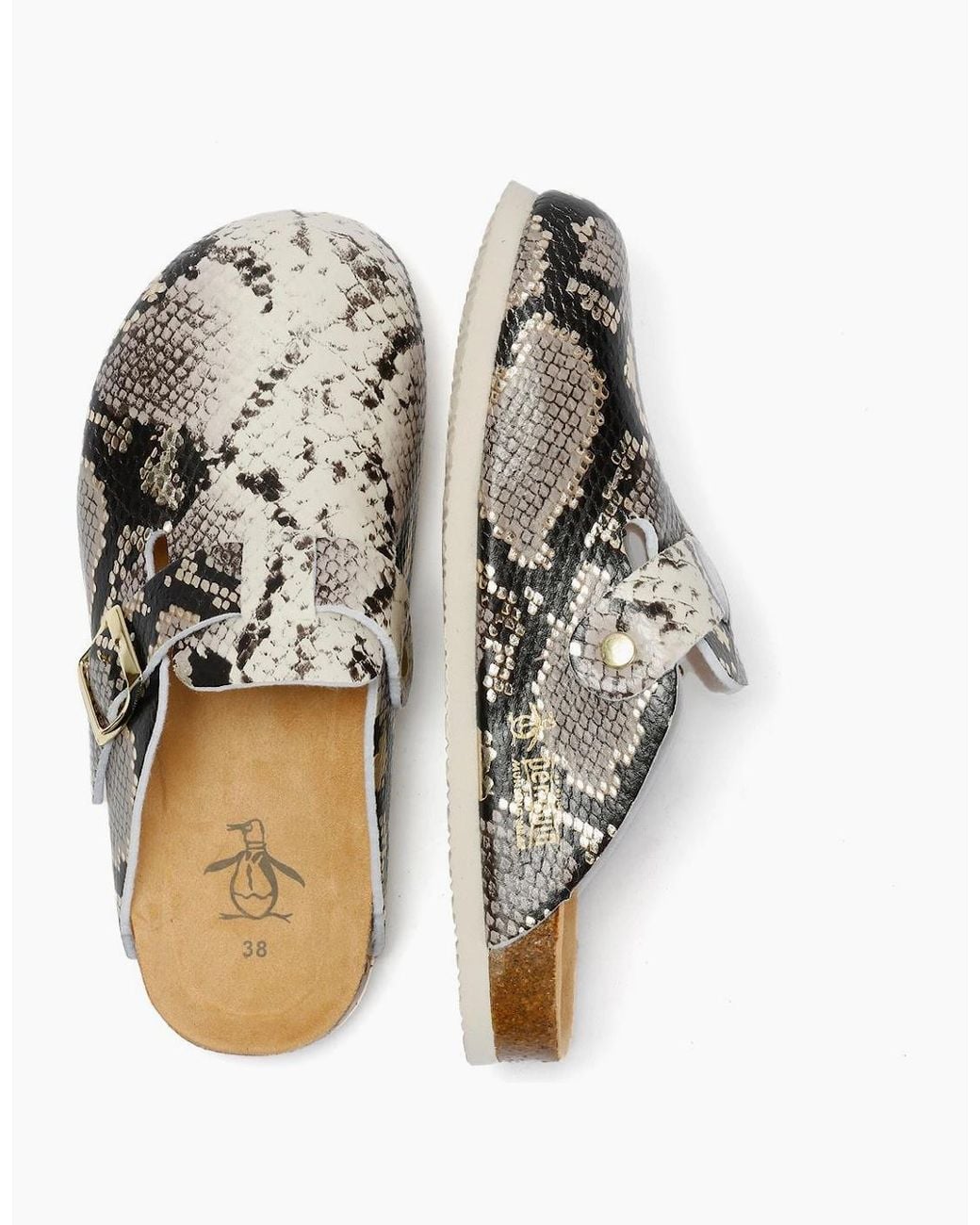 Original Penguin White Penguin Poppy Snake Mules