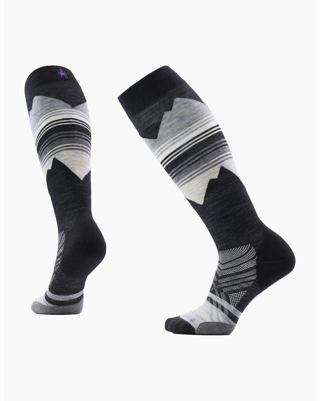 Smartwool Black Pattern Cushioned Ski Socks