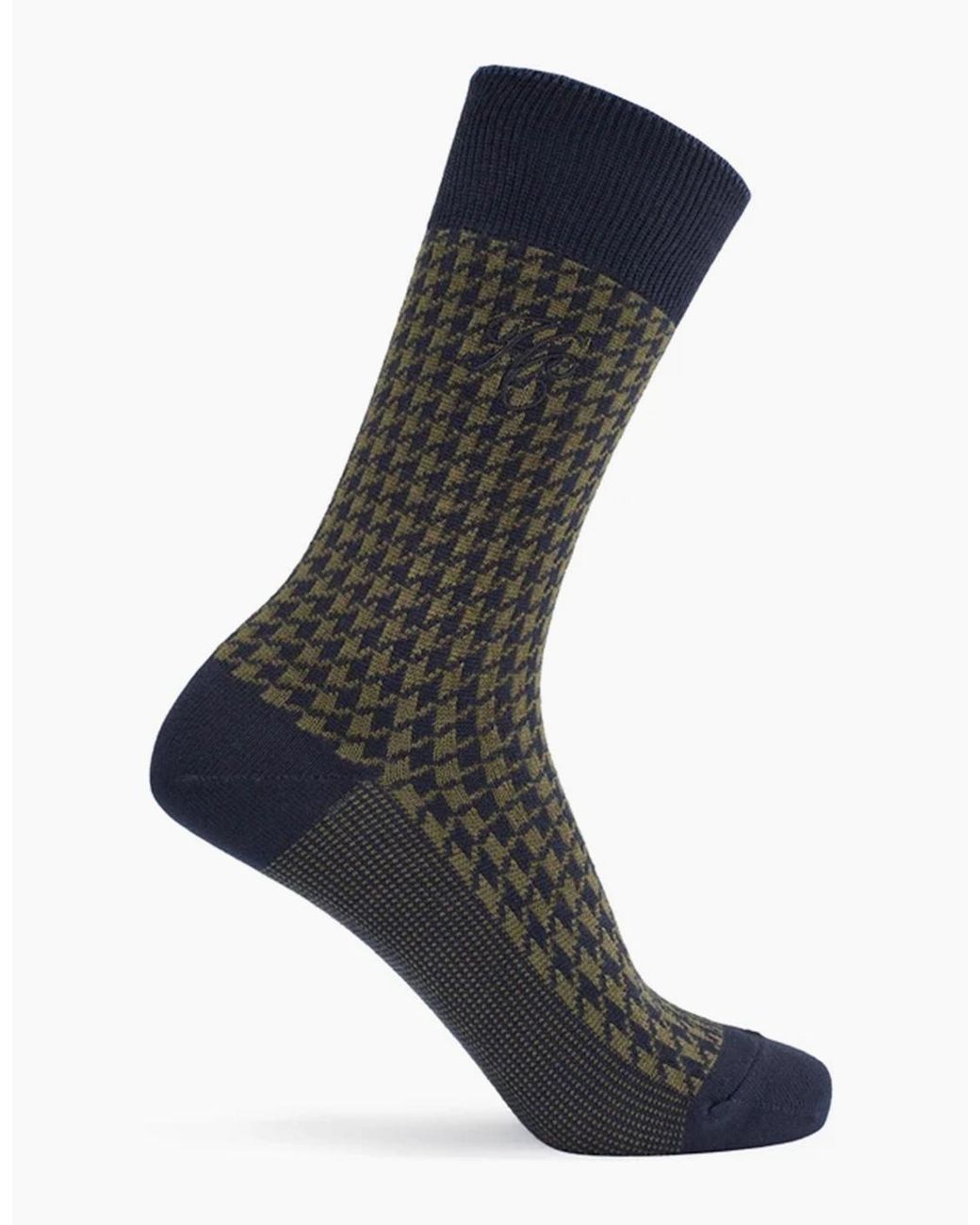 Holland Cooper Black Holland Houndstooth Sock Gift Box Charcoal for men