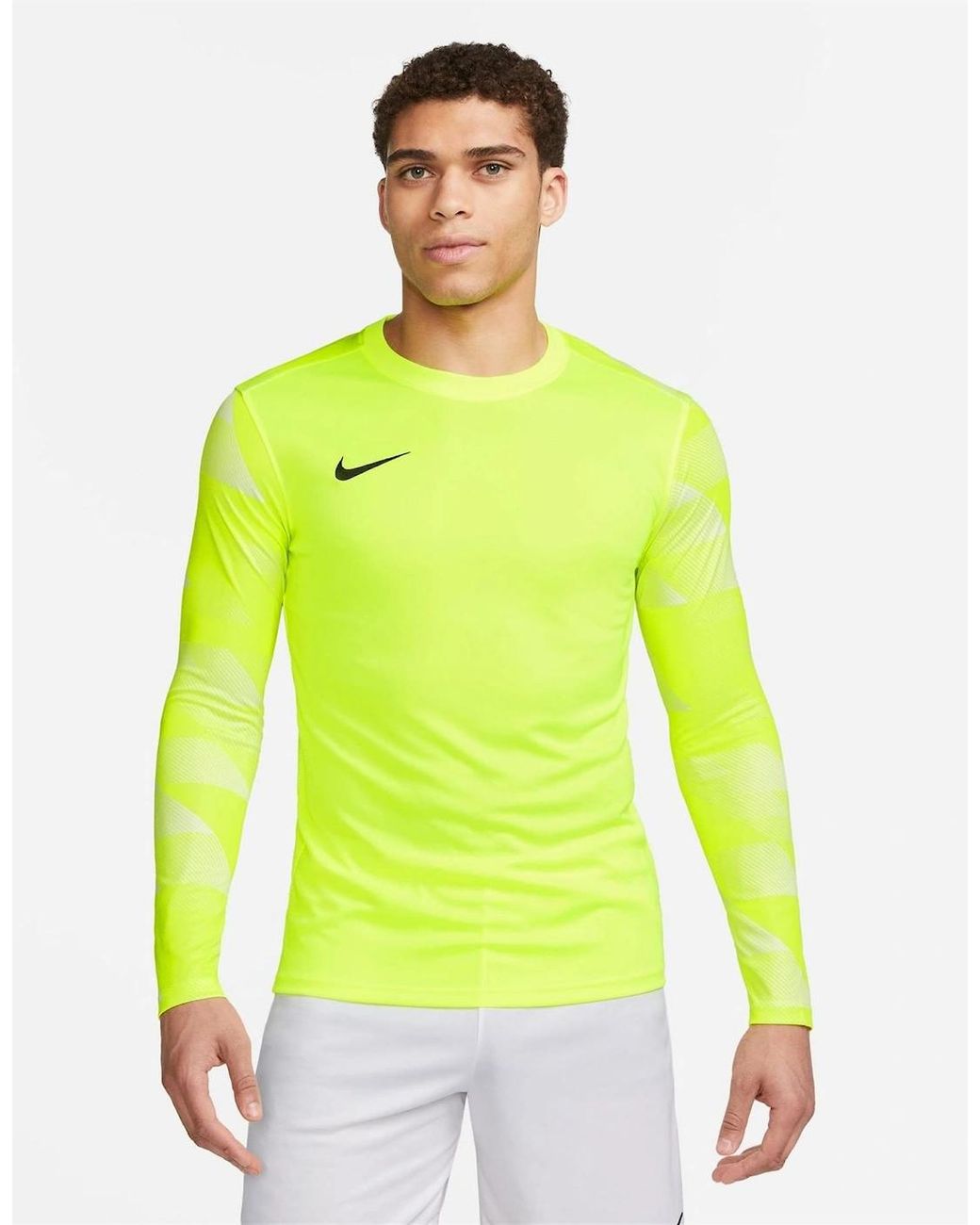 Nike Green Dri-Fit Crew Neck Long Sleeve Slim Fit Jersey for men
