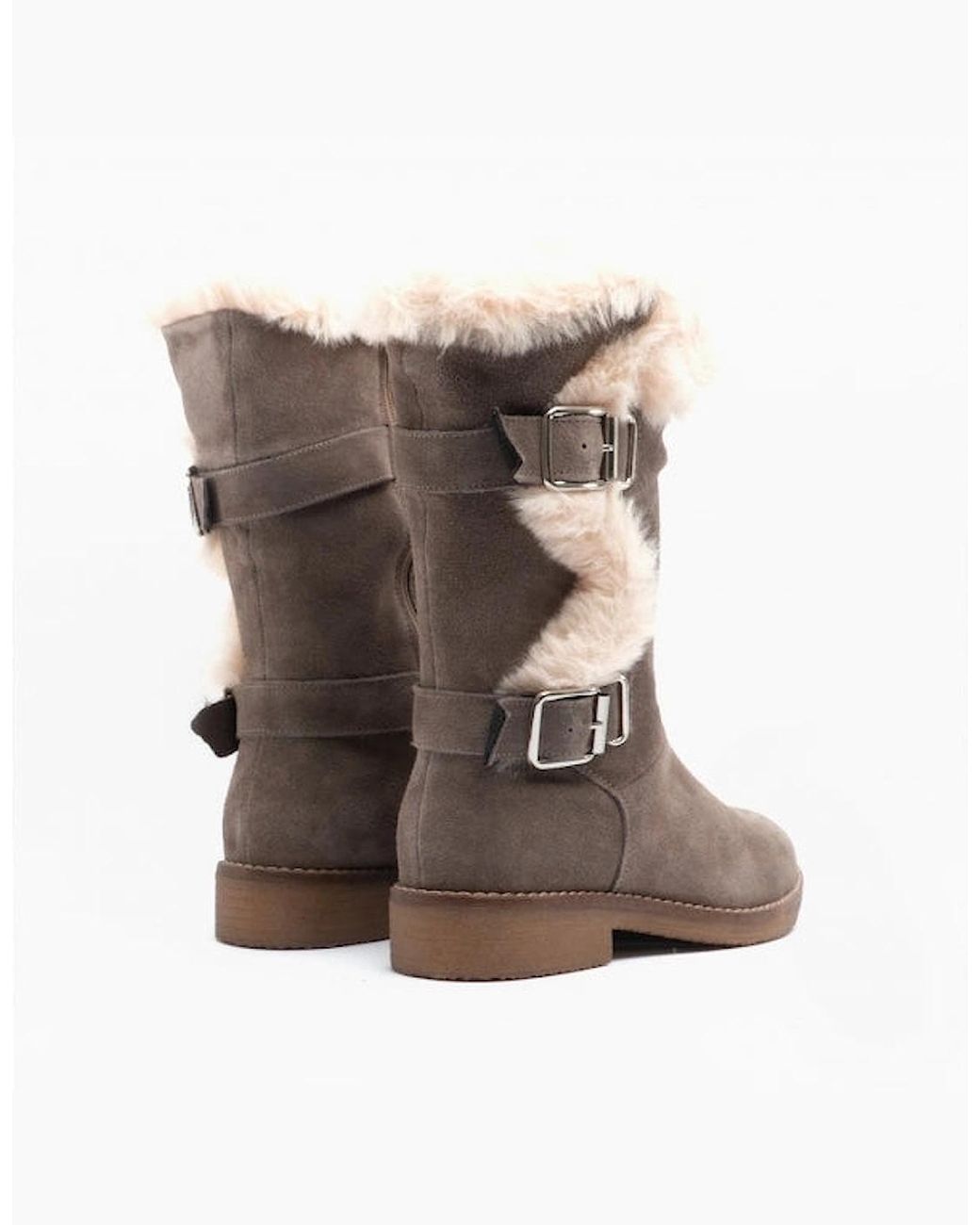 Hush Puppies Brown Megan Suede Mid-Calf Boots