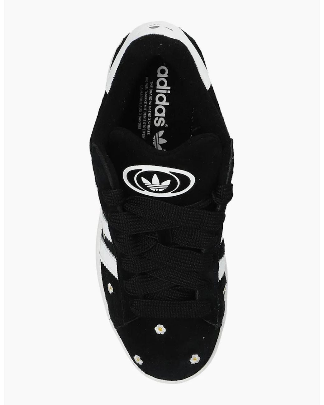 Adidas Black Campus 00S Floral-Embroidery Sneakers
