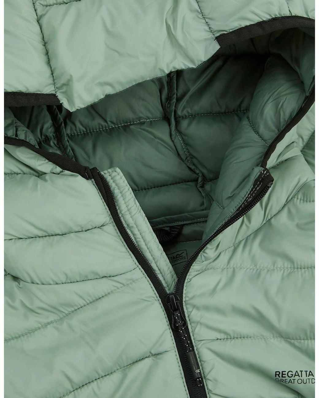 Regatta Green Marizion Baffled Hooded Padded Jacket for men