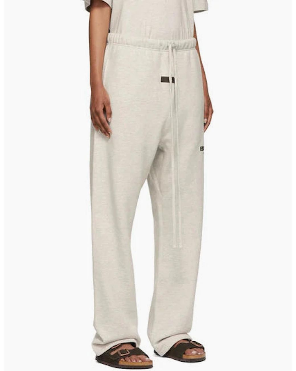 Fear Of God White Relaxed Sweatpants 'Light Oatmeal'