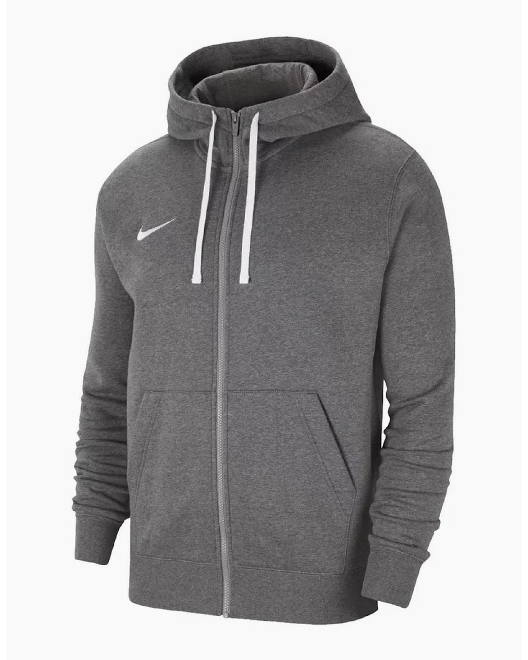 Nike Gray Park 20 Cotton Zip Collar Hoodie for men