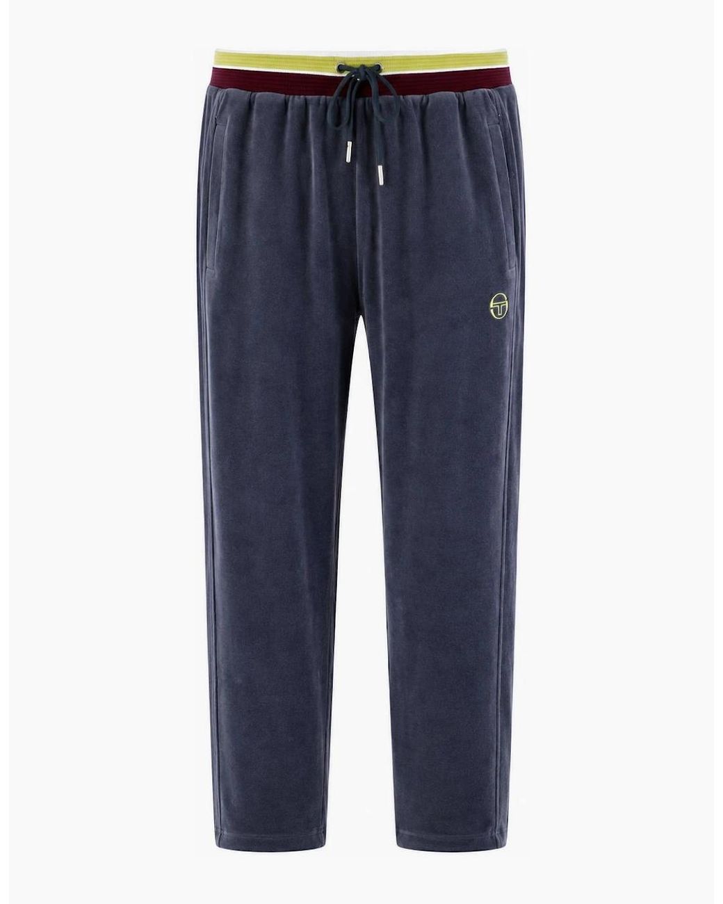 Sergio Tacchini Blue Sartori Velour Track Pant Joggers Turbulence for men