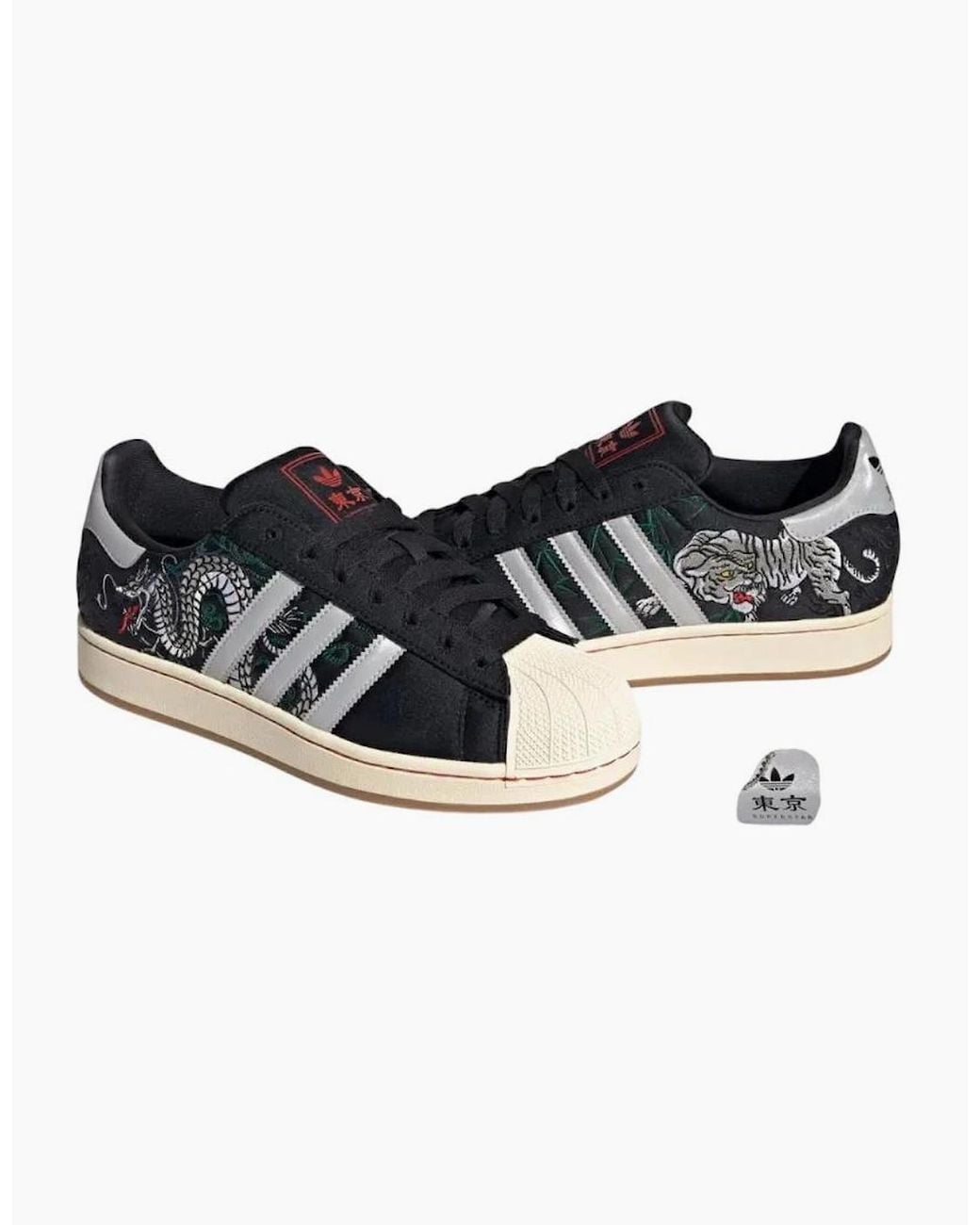 Adidas Black Originals Superstar Ii Tokyo Sukajan Sneakers