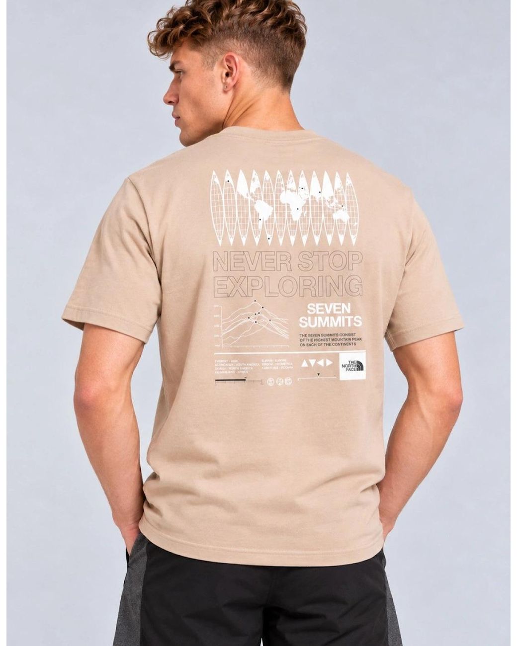 The North Face Natural M Multi Location Globe T Shirt for men