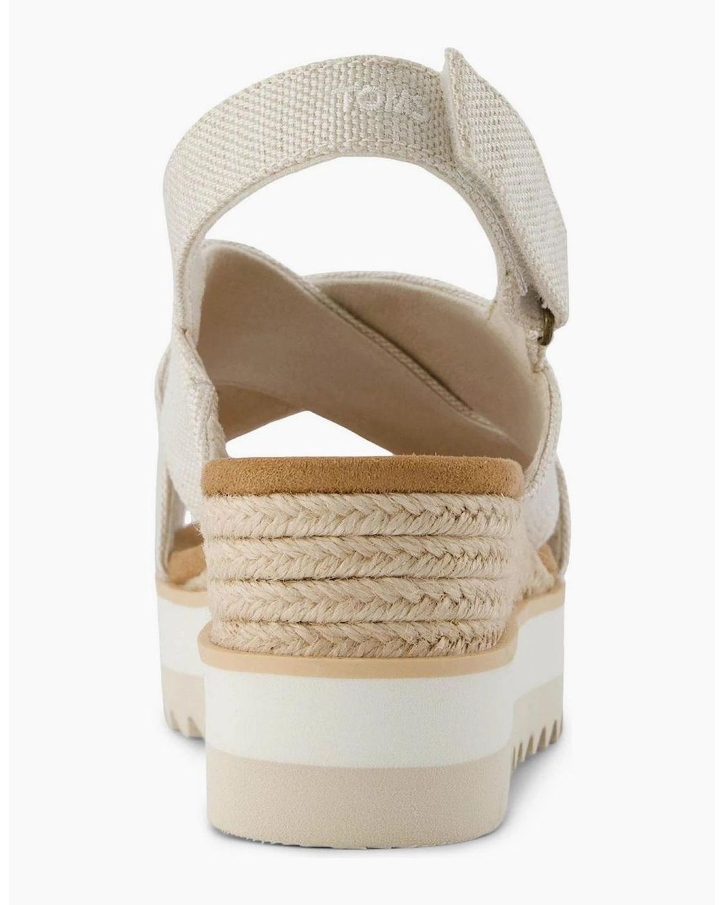 TOMS Natural Diana Crossover Low Heel Open Toe Sandals