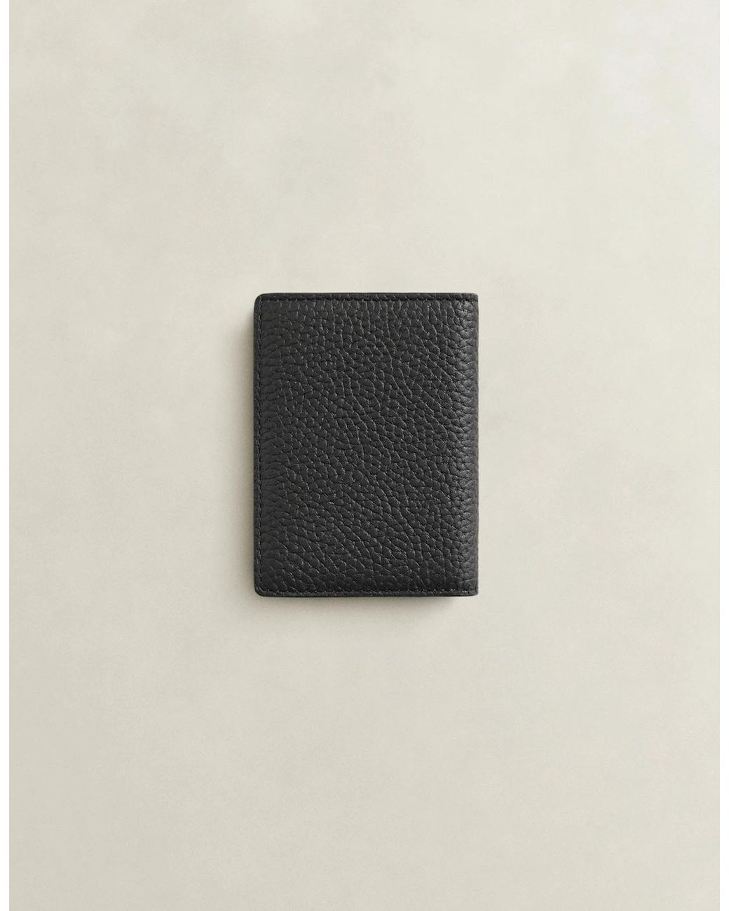 Gant Black Leather Bifold Card Holder for men
