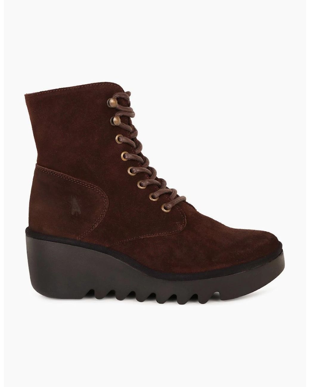 Fly London Brown Birr Wedge Heel Boots