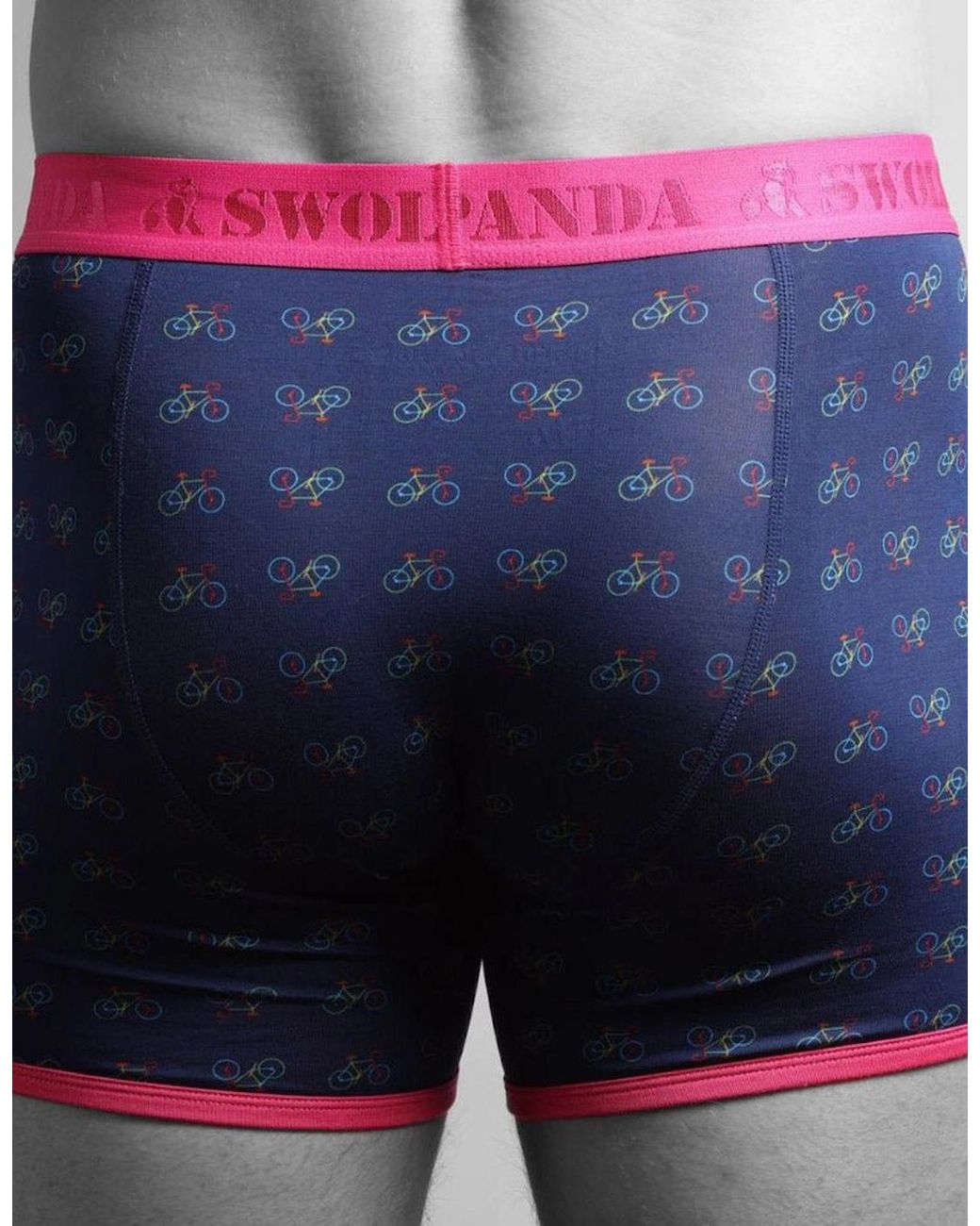 Swole Panda Blue Bicycles Bamboo Boxer Brief for men